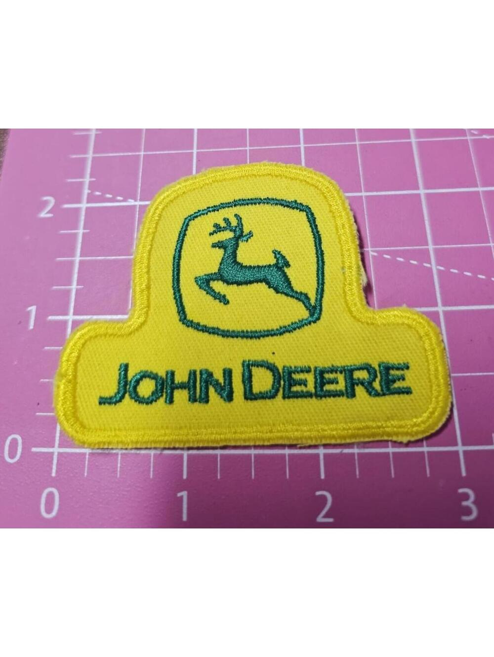 John Deere Vintage Embroidered Patch - Gold and Green